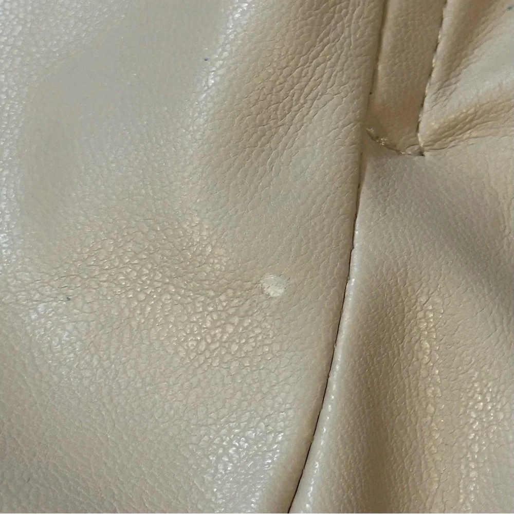 Sam Edelman Faux Leather Moto Jacket Beige | NWT Size Small - Picture 11 of 12